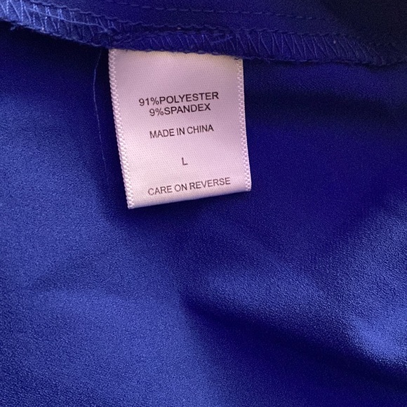 Blue Cropped Blouse - LARGE - Picture 4 of 4